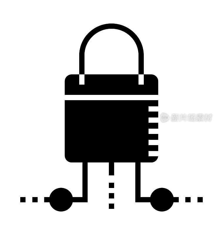 pad lock Glyphs Vector Icon